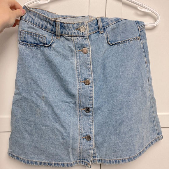Button-up denim skirt - Picture 1 of 2